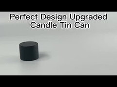 4oz 8oz 16oz Tin Cans for Candles with Lid Factory Custom logo Tin Box Matte Black Containers Metal 